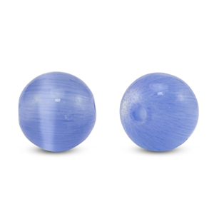 Glaskralen 6 mm Cat's eye Lavender blue