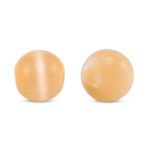 Glaskralen 6 mm Cat's eye Peach orange