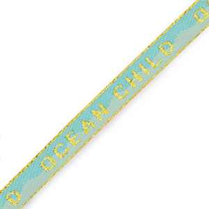 Tekstlint "Ocean child" Blue-gold