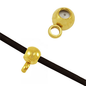 Benodigdheden van Stainless steel Roestvrij staal (RVS) bead stopper met oogje Gold