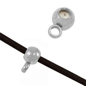 Benodigdheden van Stainless steel Roestvrij staal (RVS) bead stopper met oogje Silver