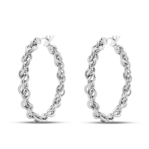 Roestvrij stalen (RVS) Stainless steel oorbellen creolen Silver