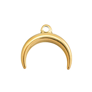 Bedels van Stainless steel Roestvrij staal (RVS) moon Gold