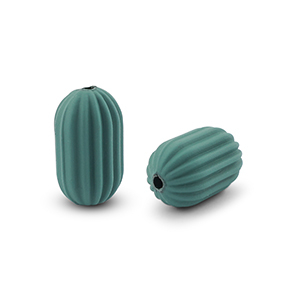 Acryl kralen oval Dark Green