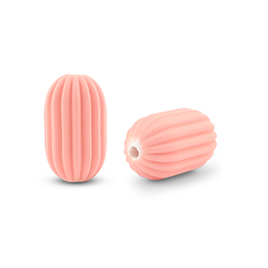 Acryl kralen oval Salmon pink