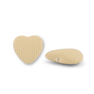 Acryl kralen heart Sand brown