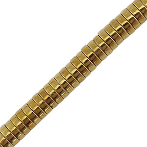 Kralen van hematite disc 6mm Gold