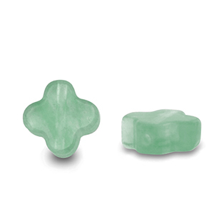 Kralen natuursteen clover Jade green