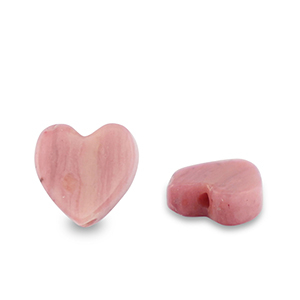 Kralen natuursteen heart Vintage rose