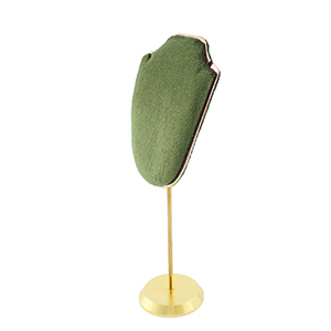 Sieraden display buste voor kettingen Olive green-gold
