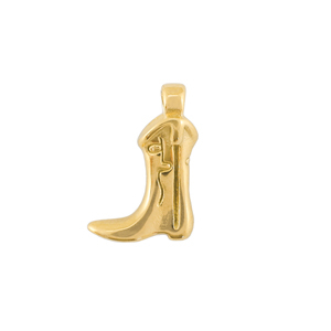 Bedels van Stainless steel Roestvrij staal (RVS) cowboy boot Gold