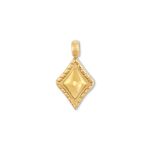 Bedels van Stainless steel Roestvrij staal (RVS) rhombus Gold