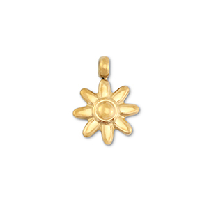 Bedels van Stainless steel Roestvrij staal (RVS) flower Gold