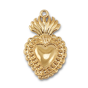 Metaal bedels heart Gold