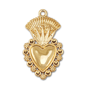 Metaal bedels heart Gold