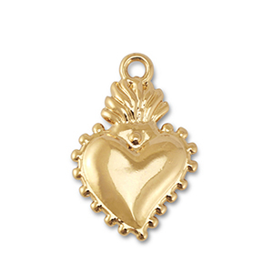 Metaal bedels heart Gold