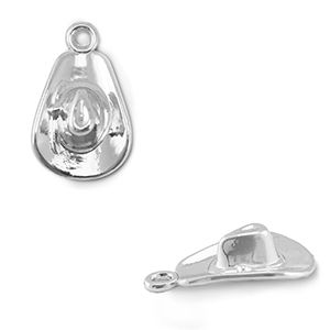 Metaal bedels cowboy hat Silver
