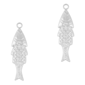 Bedels van Stainless steel Roestvrij staal (RVS) fish Silver