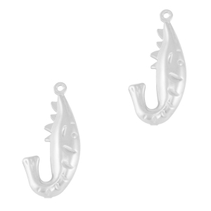 Bedels van Stainless steel Roestvrij staal (RVS) shrimp Silver