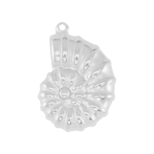 Bedels van Stainless steel Roestvrij staal (RVS) sea shell Silver