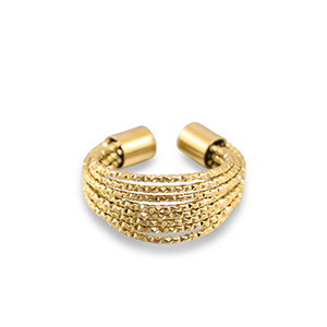 Ringen van Stainless steel Roestvrij staal (RVS) Gold
