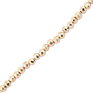 Facet kralen top quality rond 2mm Metallic champagne