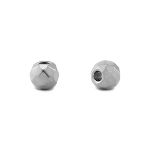 Kralen van Stainless steel Roestvrij staal  6mm (RVS) Silver