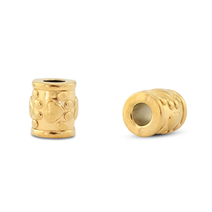 Kralen van Stainless steel Roestvrij staal (RVS) tube dog paw Gold
