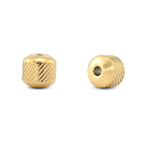 Kralen van Stainless steel Roestvrij staal 8mm (RVS) Gold