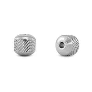 Kralen van Stainless steel Roestvrij staal 8mm (RVS) Silver