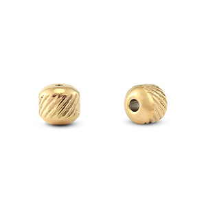 Kralen van Stainless steel Roestvrij staal 6mm (RVS) Gold