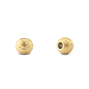 Kralen van Stainless steel Roestvrij staal 6mm (RVS) Gold