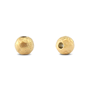 Kralen van Stainless steel Roestvrij staal 6mm (RVS) Gold
