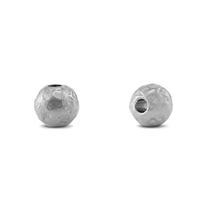 Kralen van Stainless steel Roestvrij staal 6mm (RVS) Silver