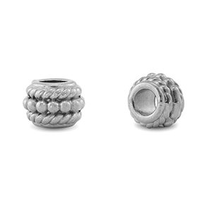 Kralen van Stainless steel Roestvrij staal (RVS) rondelle Silver