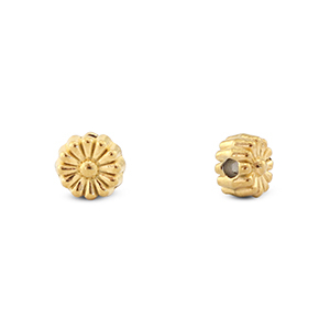 Kralen van Stainless steel Roestvrij staal (RVS) flower Gold