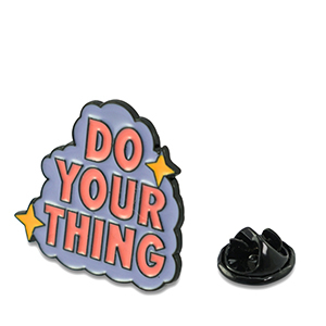 Pins "Do your thing" Lilac-salmon pink