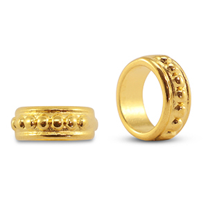 Metaal schuivers DQ ring with balls Goud (nikkelvrij)