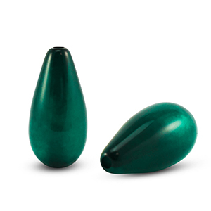Polaris kralen druppel vorm Polmo Dark eden green