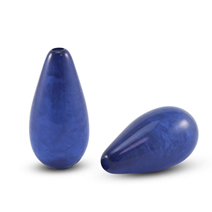 Polaris kralen druppel vorm Polmo Royal blue