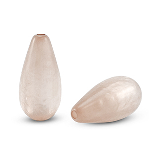 Polaris kralen druppel vorm Polmo Nude pink