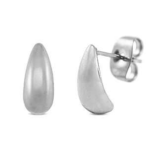 Oorbellen van Stainless steel Roestvrij staal (RVS) oorstekers Silver