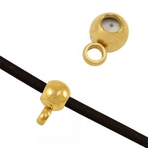 Benodigdheden van Stainless steel Roestvrij staal (RVS) bead stopper with eye Gold