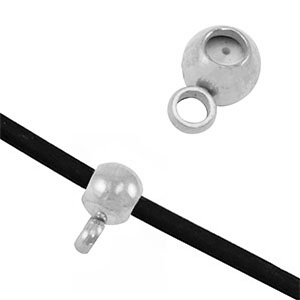 Benodigdheden van Stainless steel Roestvrij staal (RVS) bead stopper with eye Silver