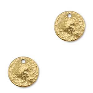 Bedels van Stainless steel Roestvrijstaal (RVS) round Gold