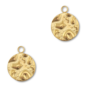 Bedels van Stainless steel Roestvrijstaal (RVS) round Gold