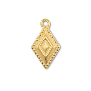 Bedels van Stainless steel Roestvrijstaal (RVS) rhombus Gold