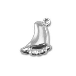 Bedels van Stainless steel Roestvrijstaal (RVS) feet Silver