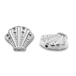 Kralen van Stainless steel Roestvrij staal (RVS) shell Silver
