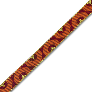 Tekstlint half circle Dark red-copper orange-gold